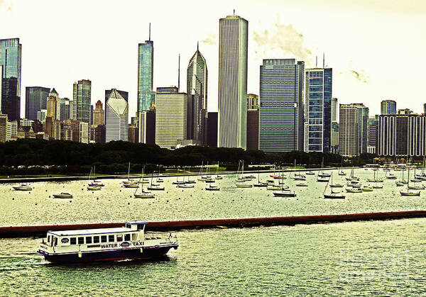Water Art Print featuring the photograph Water Taxi In Chicago by Lydia Holly