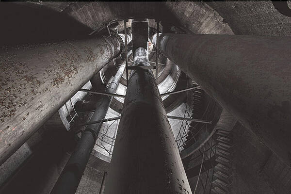 Belgium Art Print featuring the photograph Water tower pipelines by Dirk Ercken