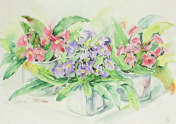 Flowers Art Print featuring the painting Watercolor Series 197 by Ingrid Dohm