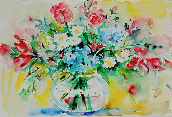 Flowers Art Print featuring the painting Watercolor Series 204 by Ingrid Dohm