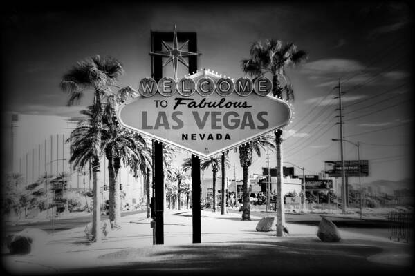 Las Art Print featuring the photograph Welcome To Las Vegas Series Holga Infrared by Ricky Barnard