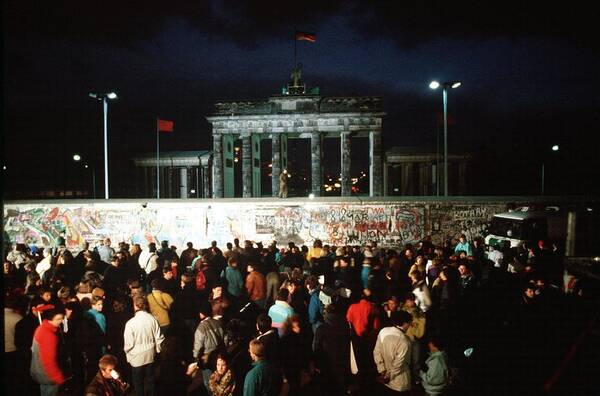 History Art Print featuring the photograph West Germans Hold A Vigil by Everett