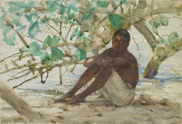 West Art Print featuring the painting West Indian Boy by Henry Scott Tuke