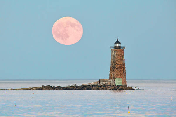 New Castle Art Print featuring the photograph Whaleback Blue Moon by Eric Gendron