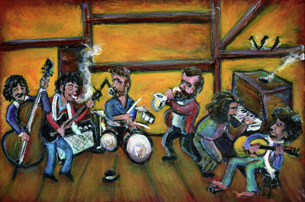 The Band Art Print featuring the painting When I Paint My Masterpiece by Jason Gluskin