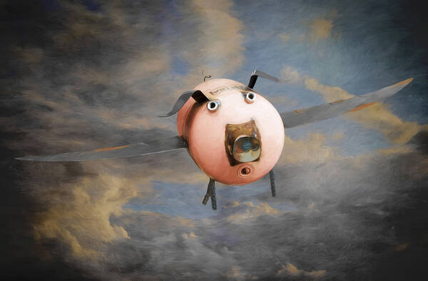Art Photography Art Print featuring the photograph When Pigs Fly by Steven Michael