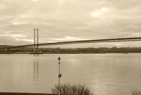 Forth Road Bridge Art Print featuring the photograph When the Sky was High by Elena Perelman