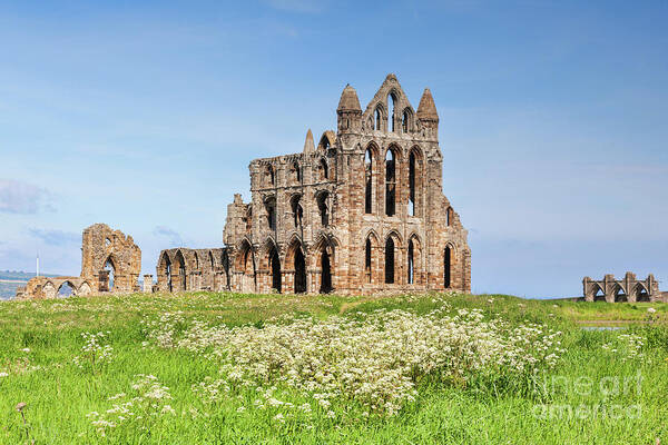 Whitby Art Print featuring the photograph Whitby Abbey, Yorkshire Heritage by Colin and Linda McKie