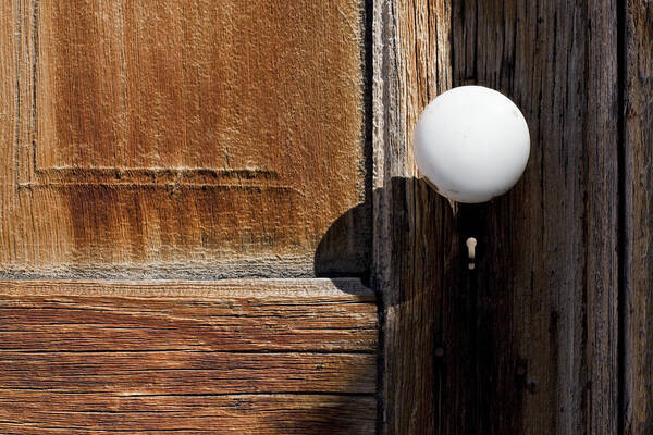 White Door Knob Art Print featuring the photograph White Knob by Kelley King