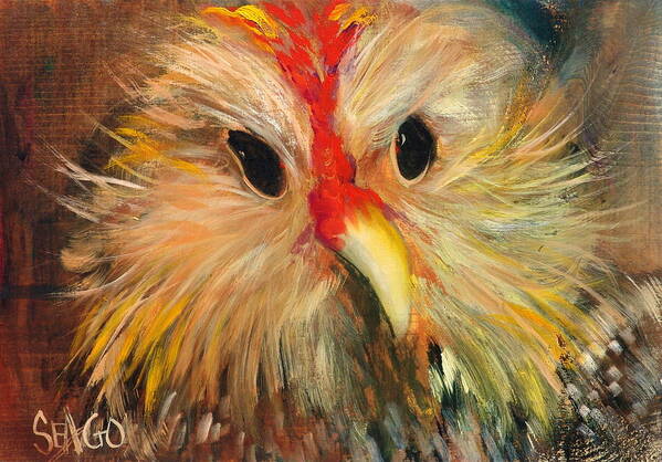 Chickens Art Print featuring the painting Whizzer by Sally Seago