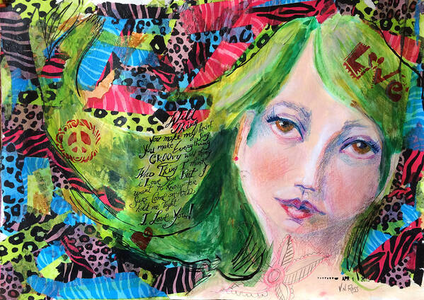 Green Art Print featuring the painting Wild Thing by Vicki Ross