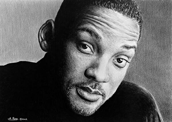 Will Smith Art Print featuring the drawing Will Smith by Andrew Read