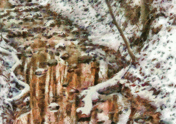 Savad Art Print featuring the photograph Winter - Natures Harmony painted by Mike Savad