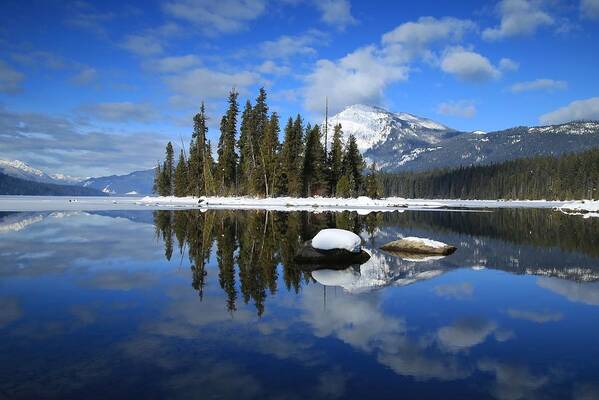 Winters Mirror Art Print featuring the photograph Winters mirror by Lynn Hopwood