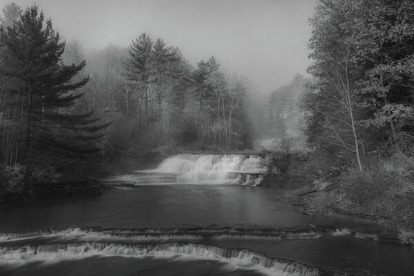 Fall Color Art Print featuring the photograph Wiscoy In the Fog by Guy Whiteley