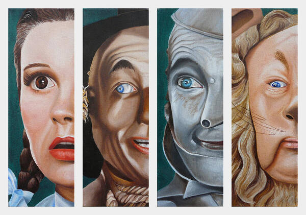 Wizard Of Oz Art Print featuring the painting Wizard of Oz Set One by Vic Ritchey