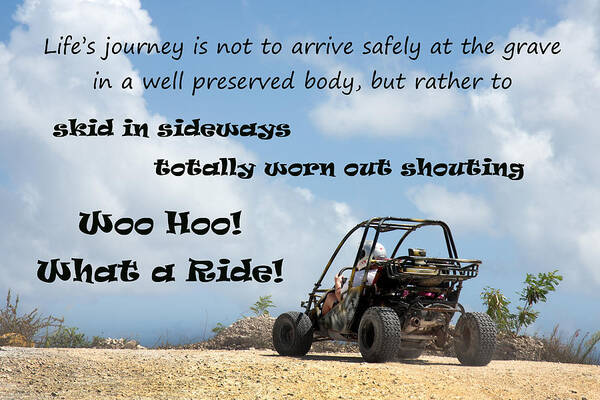 Atv Art Print featuring the photograph Woo Hoo What a Ride by Karen Lee Ensley