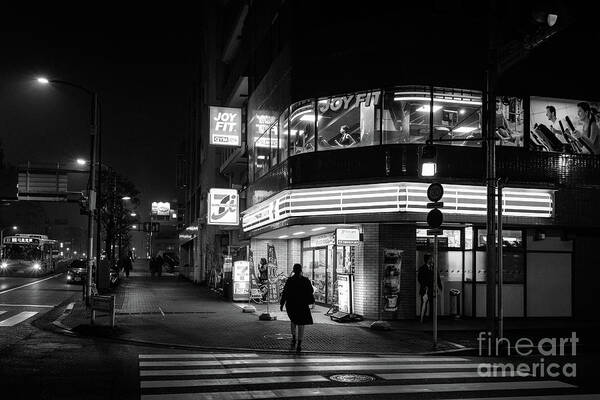 People Art Print featuring the photograph Workout the Night, Tokyo Japan by Perry Rodriguez