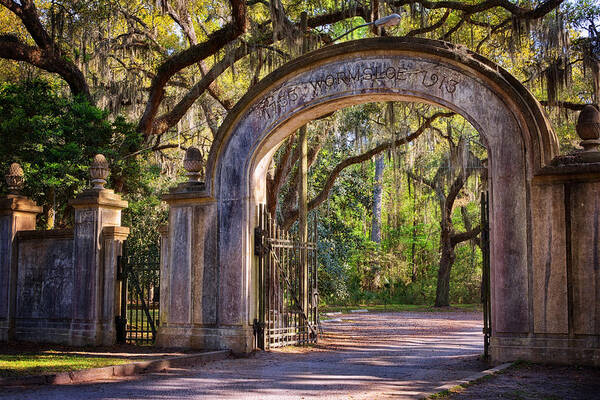 Savannah Art Print featuring the photograph Wormsloe Plantation Gate by Joan Carroll