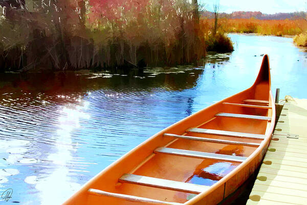 Canoe Art Print featuring the digital art Wye Marsh by Margaret Hormann Bfa