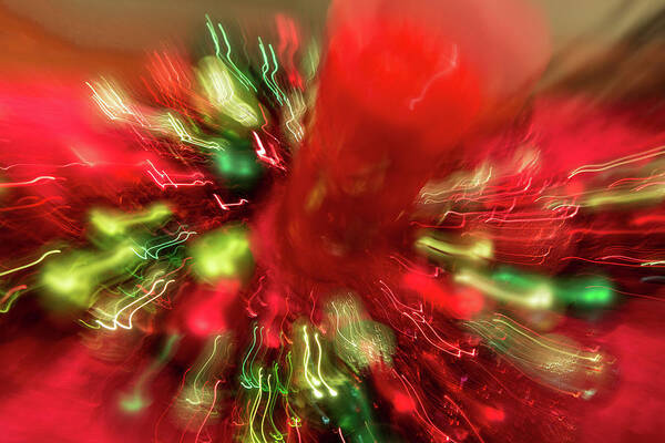 Abstract Art Print featuring the photograph Xmas Burst 2 by Rebecca Cozart