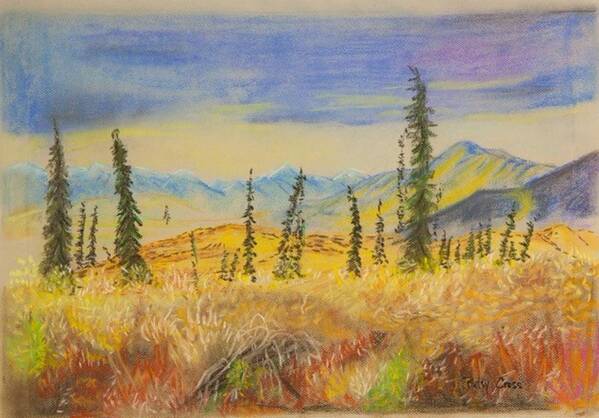 Pastels Art Print featuring the pastel Yellow Alaska by Betsy Carlson Cross