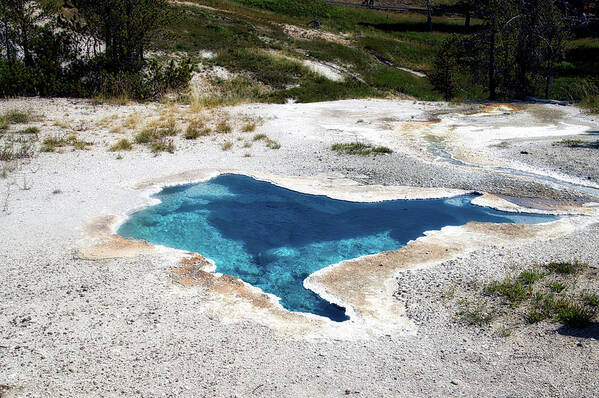 Yellowstone National Park Art Print featuring the photograph Yellowstone Park Blue Star Spring In August 01 by Thomas Woolworth
