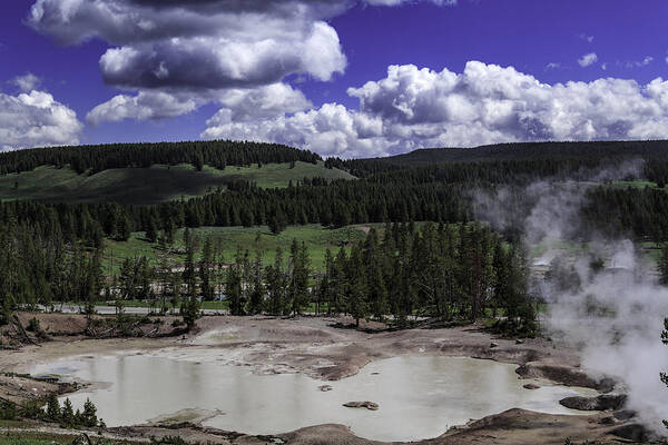 Yellowstone National Park Art Print featuring the photograph Yellowstone Tar Pits by Jason Moynihan