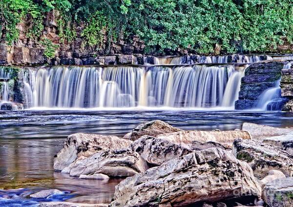 Richmond Falls Art Print featuring the photograph Yorkshire Dales Waterfall by Martyn Arnold