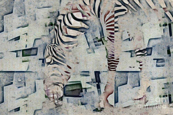 Zebra Art Print featuring the photograph Zebra Art - 52spt by Variance Collections