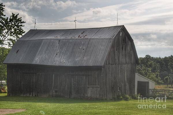 Barn Art Print featuring the photograph 0310 - Rich Road's Old Grey by Sheryl L Sutter