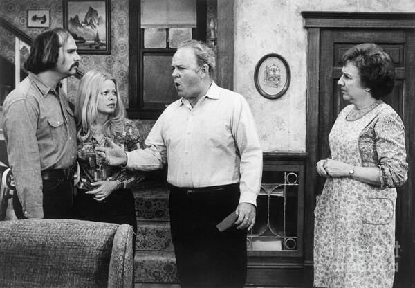 Mature Adult Art Print featuring the photograph A Scene From All In The Family #1 by Bettmann