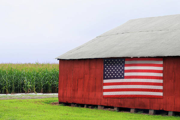 American Art Print featuring the photograph American Barn #1 by Gail Peck