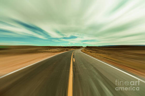 Arizona Art Print featuring the photograph Arizona Desert Highway by Raul Rodriguez