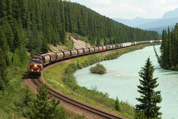 Long Art Print featuring the photograph Bow River Valley, Canadian Pacific #1 by John Elk Iii