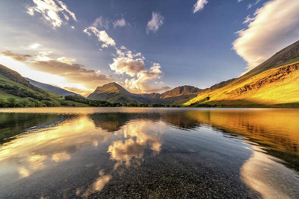 Lake District Art Print featuring the photograph Buttermere sunrise #1 by Framing Places