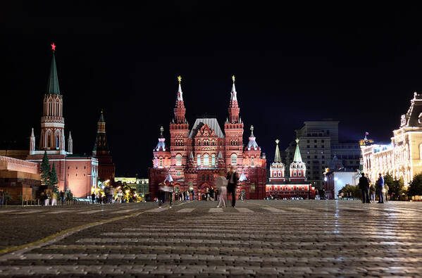 Red Square Art Print featuring the photograph Kremlin And Red Square, Moscow, Russia #1 by Tim E White