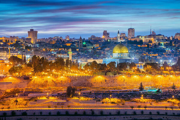 Landscape Art Print featuring the photograph Old Town Of Jerusalem. Cityscape Image #1 by Rudi1976