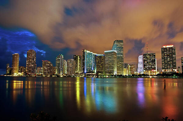 Outdoors Art Print featuring the photograph Shining Miami #1 by Alessandro Giorgi Art Photography