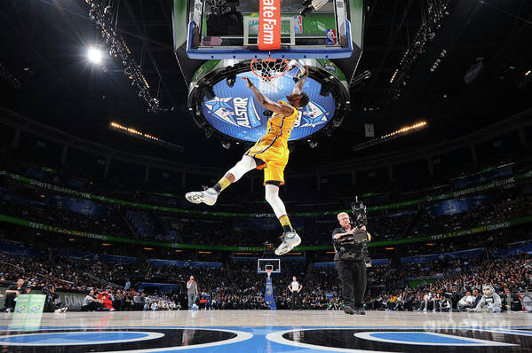 Nba Pro Basketball Art Print featuring the photograph Sprite Slam Dunk Contest by Andrew D. Bernstein