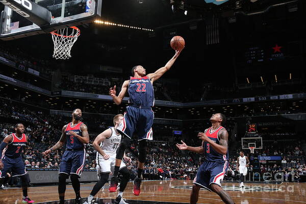 Otto Porter Jr Art Print featuring the photograph Washington Wizards V Brooklyn Nets #1 by Nathaniel S. Butler