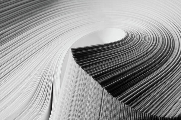 Curve Art Print featuring the photograph Close Up Detail Of Multiple Sheets Of #12 by Pm Images