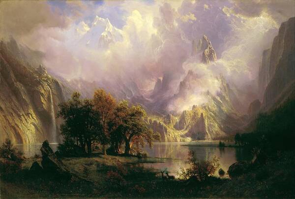 Albert Art Print featuring the painting Rocky Mountain Landscape #19 by Albert Bierstadt