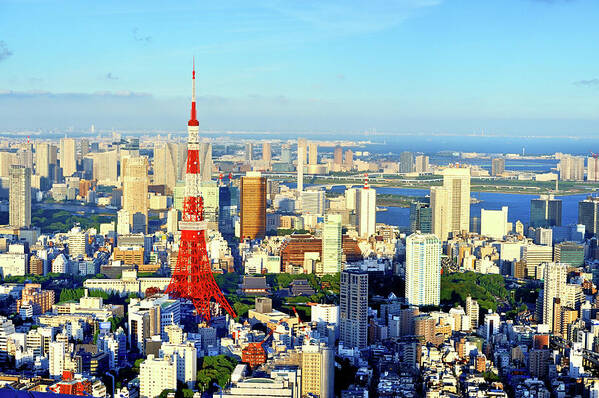 Tokyo Tower Art Print featuring the photograph Tokyo Cityscape #15 by Vladimir Zakharov