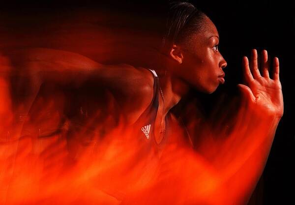 The Olympic Games Art Print featuring the photograph Allyson Felix Portrait Shoot #2 by Al Bello