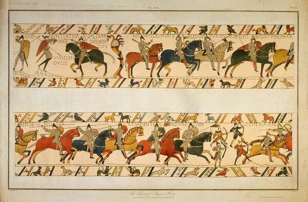 Horse Art Print featuring the photograph Bayeux Tapestry #2 by Hulton Archive