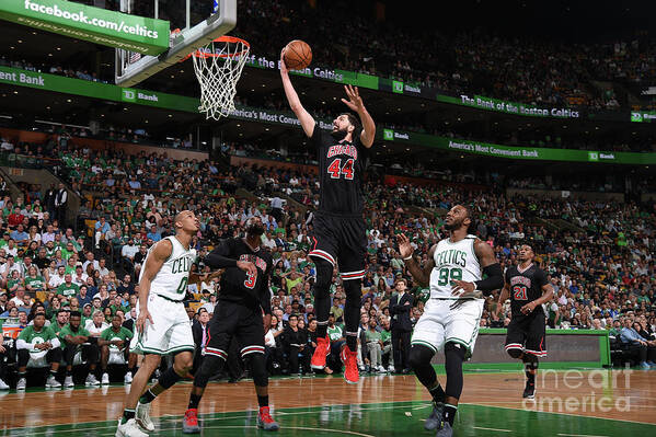 Playoffs Art Print featuring the photograph Chicago Bulls V Boston Celtics - Game by Brian Babineau