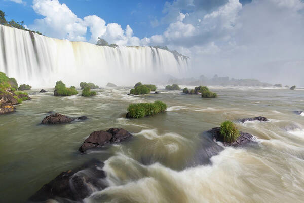 Climate Art Print featuring the photograph Iguacu Iguazu Falls, Brazil #2 by Peter Adams