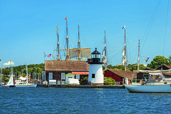 Estock Art Print featuring the digital art Mystic Seaport Connecticut #2 by Claudia Uripos