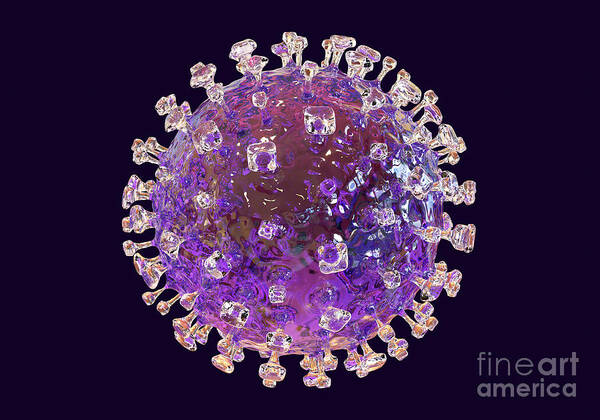 Biological Art Print featuring the photograph Nipah Virus Particle #2 by Kateryna Kon/science Photo Library